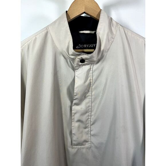 FOOTJOY DRYJOYS Men's Short Sleeve 1/2 Zip Golf Rain Jacket Beige Size Large - Picture 3 of 16